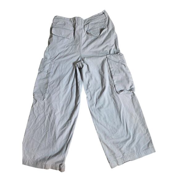 Honor The Gift Gray Wide Leg Cargo Pants Size 32 Utility Streetwear Embroidered - Picture 10 of 12